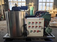 Machine à glace en flocons à refroidissement par eau de 2 tonnes, en acier inoxydable 316, 500 kg, Emerson, pour eau de mer, équipement de bateau de pêche et de fruits de mer