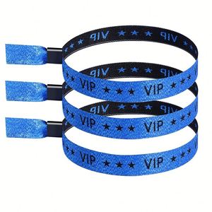 Bracelets en tissu tissé avec fil doré OEM - Bracelets promotionnels durables et ajustables pour les concerts - Product Image 3