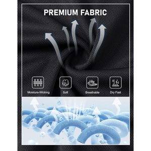 Camiseta Personalizada de Manga Corta Negra para Hombre, Tejido Piqué, Transpirable, de Secado Rápido, Color Sólido Informal, Corte Regular, 100% Poliéster - Product Image 3