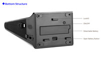 Supports de signalisation Dirial pour table, Android 11, WIFI, double écran 7 pouces et batterie rechargeable 23200mAh