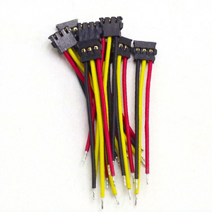 Konektor Plastik Hitam 3-Pin Kustom dengan Kabel Pre-crimped untuk Papan Kontrol Peralatan Rumah Tangga, Sinyal & Kabel Daya - Product Image 1