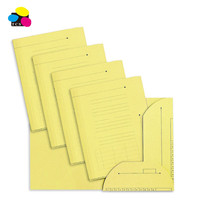 Carpeta de archivos de papel hecha a mano con 2 láminas elásticas, 10 unidades embaladas, 200 hojas para papelería de oficina
