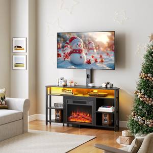 <span class=keywords><strong>Mueble</strong></span> de TV <span class=keywords><strong>Esquinero</strong></span> con Soporte, <span class=keywords><strong>Mueble</strong></span> de Centro de Entretenimiento con Chimenea, Mesa Consola para Televisión, <span class=keywords><strong>Mueble</strong></span> para Equipos Multimedia - Product Image 4