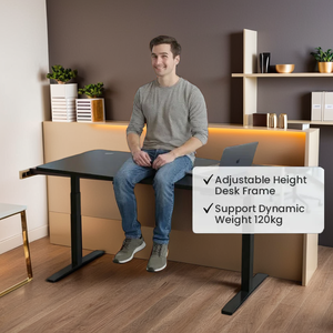 Top Choice Height Adjustable <b>Desk</b> Dual Motor System with <b>2</b>-Stage Lift for Office Comfort - Product Image 1