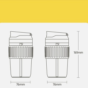 Double Wall Stainless Steel Tumbler Cups 500ml Reusable Outdoor Travel Coffee Mug with for Straw Lid Vacuum Insulated - Product Image 4