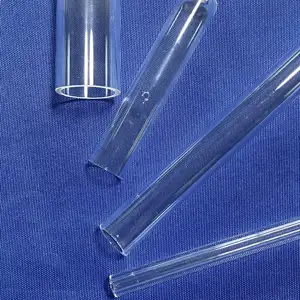 HY Factory Price Customized Heat Resistance Polished Transparent Glass Special Shaped Clear Quartz Tube