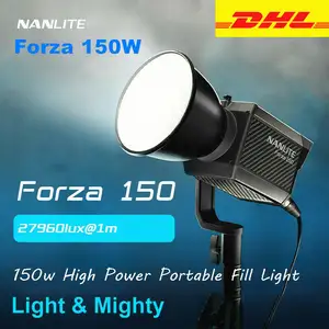 150 video ışığı Suppliers-Nanguang NANLITE Forza 150 150W Led video ışığı 5600K yeni fotoğraf dolgu ışıkları COB günışığı aydınlatma kiti