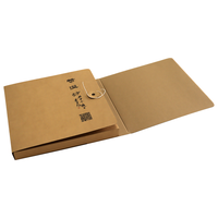 Boîtes d'expédition personnalisées en kraft pour documents, avec cordon et bouton, pour enveloppes en papier