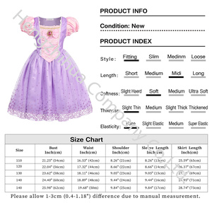 Disfraz de Princesa Rapunzel para Niña para Carnaval y Halloween con Peluca, Vestido de Sofía para Fiestas de Cumpleaños y Cosplay Infantil - Product Image 3