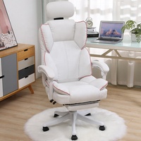 Chaise de bureau de direction réglable grande taille avec dossier en similicuir, chaise pivotante de bureau pour les conférences