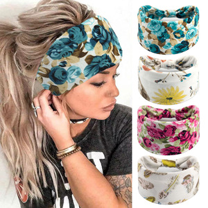 Bandeaux de sport européens américains gros accessoires de cheveux imprimés à la mode bandeaux de fitness absorbant la sueur de yoga - Product Image 2