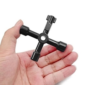 Logo personnalisé <span class=keywords><strong>clé</strong></span> croisée universelle 4 en 1 en acier inoxydable <span class=keywords><strong>clé</strong></span> carrée triangulaire pour l'eau <span class=keywords><strong>compteur</strong></span> de <span class=keywords><strong>gaz</strong></span> vanne ascenseur armoire - Product Image 2