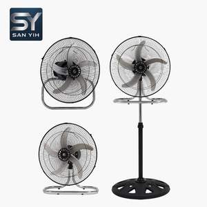 Ventilador de Pared 3 en 1 de 17.9 Pulgadas con Rejilla Metálica, Aspas de Aluminio, Base en Forma de Estrella, Altura Ajustable y Eficiencia Energética para Hogar, Oficina y Exteriores - Product Image 1