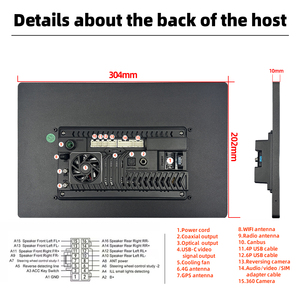 13 Inch 2K 7870 <span class=keywords><strong>Android</strong></span> 13 Xe Hệ Thống Đa Phương Tiện Phổ Autoradio Headunit Carplay 4G DSP 360 Máy Ảnh GPS Navigation Xe Đài Phát Thanh - Product Image 6