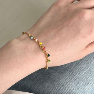 Dylam Dainty Design Jewelry 18K Gold Plated 925 Sterling Silver Colorful 5A Zirconia <b>Beads</b> <b>Bracelets</b> for Women - Product Image 4