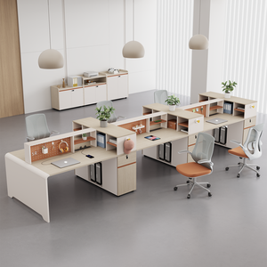 <span class=keywords><strong>Escritorio</strong></span> Específico para Finanzas con <span class=keywords><strong>Panel</strong></span> <span class=keywords><strong>Perforado</strong></span> o Doble Estación de Trabajo enfrentadas en la Oficina - Product Image 3