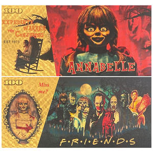 Billet de banque en plastique plaqué or à thème de <span class=keywords><strong>film</strong></span> <span class=keywords><strong>d</strong></span>'<span class=keywords><strong>horreur</strong></span> personnalisé, souvenir, billet de banque en polymère - Product Image 5