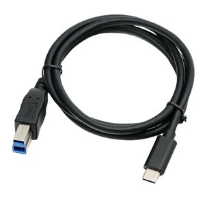 Cable de datos tipo C a USB 3,0, 0,5 m, negro, blindaje trenzado de cobre puro para teléfono móvil, disco duro, impresora - Product Image 1