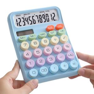 เครื่องคิดเลขสำนักงานสีมาการองสีน้ำเงิน ปุ่มขนาดใหญ่ 12 หลัก สำหรับนักเรียนและใช้ในสำนักงาน - Product Image 6