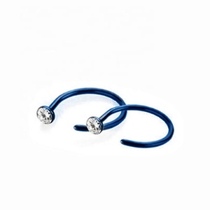 Piercing de acero inoxidable, joyería, diamantes de imitación, broche para la nariz, chapado <span class=keywords><strong>en</strong></span> color C, barra CZ, anillos de Nariz de cristal cúbico - Product Image 6