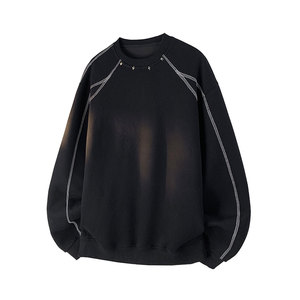 Người Đàn Ông Của Đinh Tán Cấu Tạo Cổ Áo Thun Pháp Terry 100% Cotton Thân Thiện Với Môi Lụa Màn Hình In Biểu Tượng Tùy Chỉnh Quá Khổ Mùa Xuân - Product Image 6