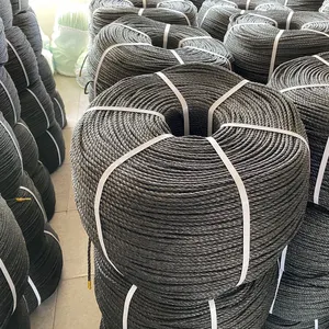 Chất Lượng Cao 3 Strand 8 Mét Đen Vrigin Chất Liệu Danline Vssel Farming Đóng Gói Dây Thừng