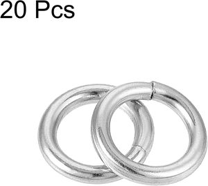 Uxcell Anillos Metálicos en Forma de O de 1 mm de Grosor, Anillos Sin Soldadura para Correas, Bolsos, Decoración, Herrajes, Bricolaje, Tono Plateado, Piezas - Product Image 3