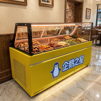 Refrigerador Vertical Comercial de Doble Temperatura con Enfriamiento Mecánico Directo, Puerta de Vidrio y Acero Inoxidable