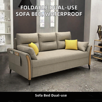 Canapé-lit modulaire moderne à double usage, pliable, avec cadre en bois massif et rangement multifonctionnel, pour salon et maison