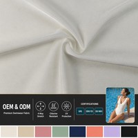 Tela de Baño de Una Pieza de Cintura Alta con Control de Abdomen, 82% Nylon 18% Spandex