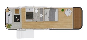 E7 Bibo Cápsula Espacial Inteligente Móvil para Exteriores, Hotel Turístico B&B Panorámico, Habitación Móvil, Casa Integrada, Dormitorio de Acero Sándwich - Product Image 3