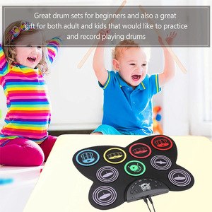 Tamburo Elettronico Colorato con Altoparlante, Strumento a Percussione Portatile in Silicone Arrotolabile, Regalo di Natale - Product Image 4