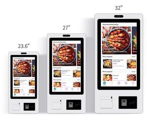 32 inch Wall Mount tự dịch vụ thực phẩm đặt hàng thanh toán kiốt với phần mềm đặt hàng Màn hình cảm ứng tự dịch vụ kiosk - Product Image 1