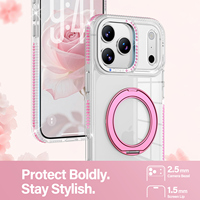 Funda Transparente con Diamantes para iPhone 17 Pro Max, 17, 16, 15, 14, 13, 12, 11, Magnética con Soporte Giratorio de 360°, Nuevo Diseño