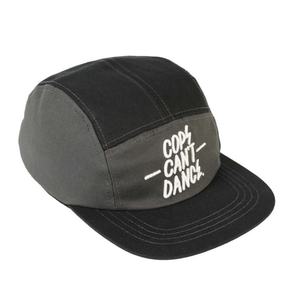 หมวกแคมป์ 5 แผง ปักลาย 3 มิติ สีดำเทาแบบกำหนดเอง พร้อมโลโก้ของคุณเอง - Product Image 3