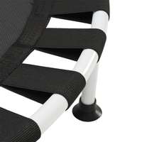 Trampoline d'exercice rond pour enfants, hauteur réglable, barre de maintien, trampoline rebondissant