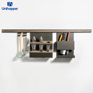 Unihopper fabbrica nordic nero 2 tier cucina a <span class=keywords><strong>parete</strong></span> rack di stoccaggio <span class=keywords><strong>portaspezie</strong></span> - Product Image 2