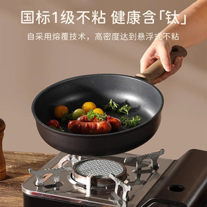 Frying <b>Pan</b> Nonstick Titanium Bottom Double Layer <b>Induction</b> Compatible Home Use With Lid - Product Image 3