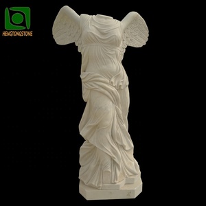 Estatua Moderna de la Diosa de la Victoria Tallada en Mármol Blanco para Parque H200CM - Product Image 1