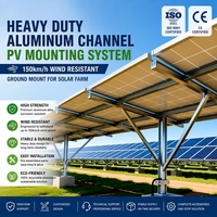 Système de montage solaire au sol en acier, structure de montage de panneaux solaires, fabricant de supports photovoltaïques OEM