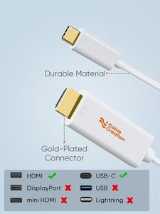 Cable USB C a HDMI CableCreation 4K 30Hz [Compatible con OTG], Adaptador Macho a Macho para iPhone 15, MacBook, <span class=keywords><strong>Samsung</strong></span> a <span class=keywords><strong>TV</strong></span>, <span class=keywords><strong>Proyector</strong></span> - Product Image 2