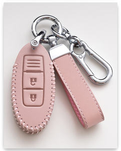 Funda de cuero con cera de aceite para llave de coche inteligente para Nissan Sunny fuga Almera Patrol Xtrail Tiida Altima Rogue qashqai - Product Image 1