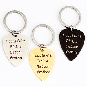 Púas de Guitarra de Acero Inoxidable Hechas en China al por Mayor, con Llavero, Regalo de Navidad, Accesorios y Piezas para Guitarra - Product Image 1