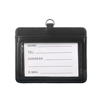 Porte-badge en cuir PU vierge pour sublimation, impression photo par transfert thermique, porte-carte d'identité professionnelle