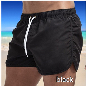 Shorts pour homme bleu clair à cordon de serrage en polyester, coupe sportive, pour l'été, la plage, l'entraînement, la course, séchage rapide, longueur courte, taille mi-haute - Product Image 4