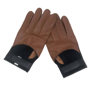 Gants en cuir de chèvre véritable pour <span class=keywords><strong>homme</strong></span>, parfaits pour la conduite automobile et la <span class=keywords><strong>moto</strong></span>, équipement extérieur tendance pour le cyclisme - Product Image 1