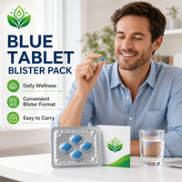 Compléments alimentaires à base de plantes pour hommes, comprimés pour la force, soins de santé nutritionnels, soutien immunitaire, bien-être adulte, pilule bleue personnalisée