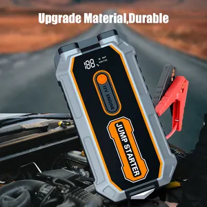 Démarreur de saut de voiture portable à boulon halo domestique Démarreur de saut de chargeur de batterie d'urgence 12VDC avec modes SOS et marteau de sécurité