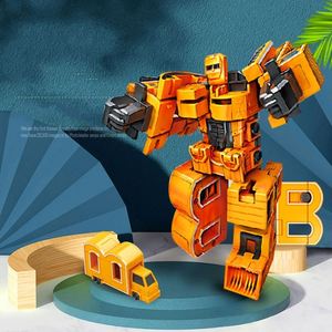 DMG araya robotlar dönüşüm yapı taşları aksiyon figürü araba modeli deforme numarası mektuplar alfabe matematik eğitici oyuncaklar - Product Image 3
