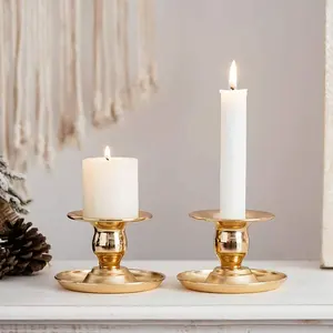 Retro Candle Holders Cylindrical Candlestick Candlelight Dinner Wedding Table Centerpieces Gift Event Wedding Candelabra